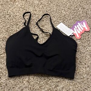 YITTY Black Strappy Bralette